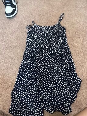 GAP Black Sundress with White Floral Print